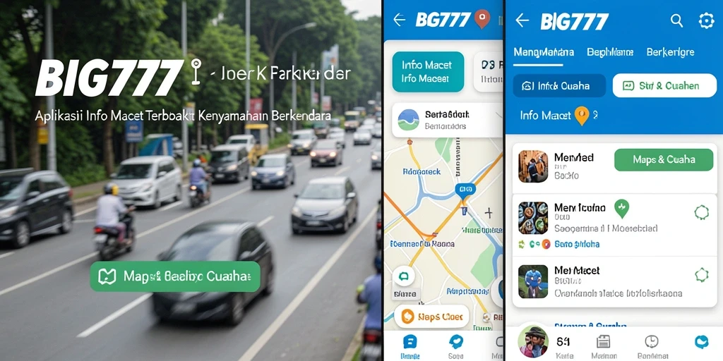 Tampilan antarmuka BIG777 yang menampilkan informasi lalu lintas terkini.