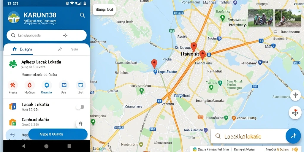 Tampilan antarmuka KARUN138 untuk pelacakan lokasi yang efisien.