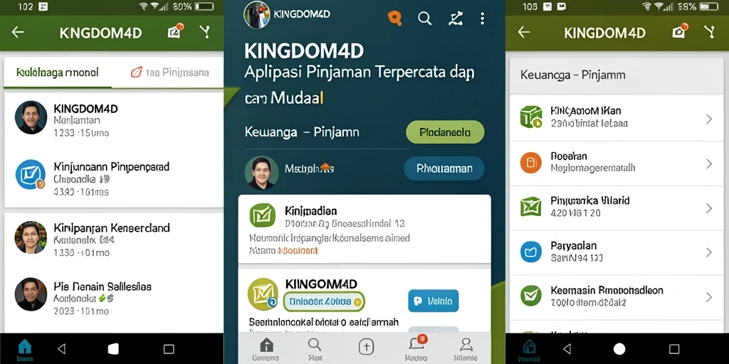 Antarmuka aplikasi KINGDOM4D yang user-friendly dan sederhana.