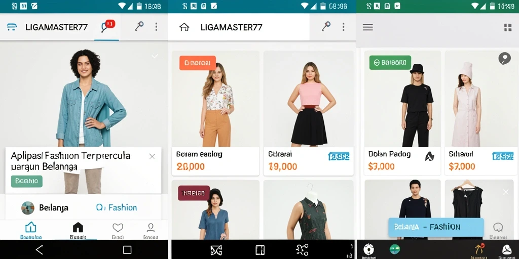Antarmuka LIGAMASTER77 menampilkan desain stylish dan fungsi belanja yang intuitif.