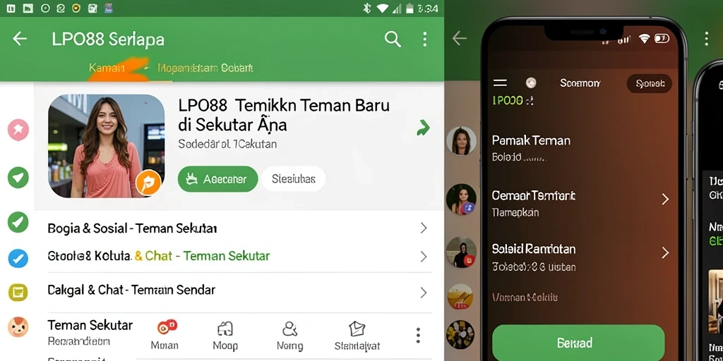 Antarmuka LPO88 menampilkan fitur chat dan profil pengguna.