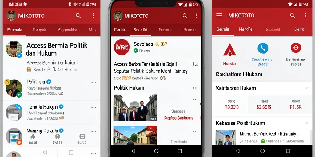 Antarmuka MIKOTOTO menampilkan berita politik dan hukum yang informatif.
