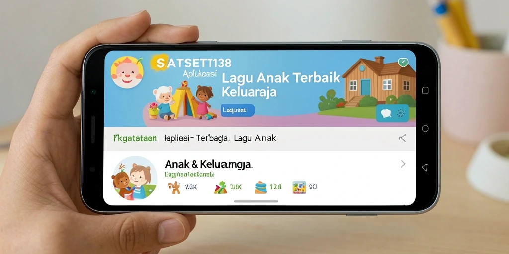 Tampilan antarmuka aplikasi Lagu Anak yang menyenangkan.
