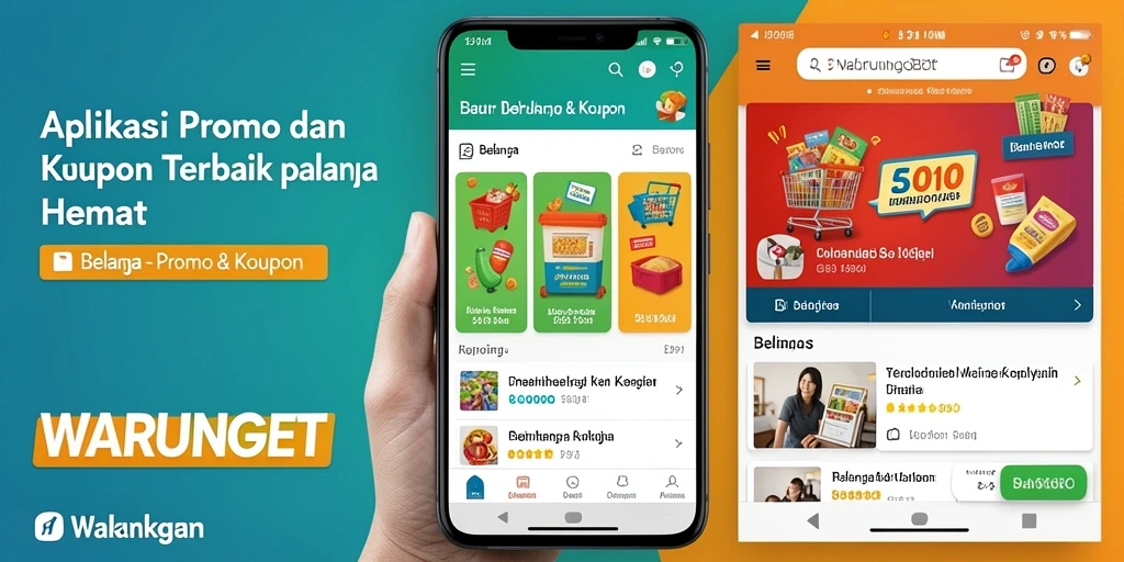 Tampilan antarmuka aplikasi WARUNGBET untuk promo dan kupon.