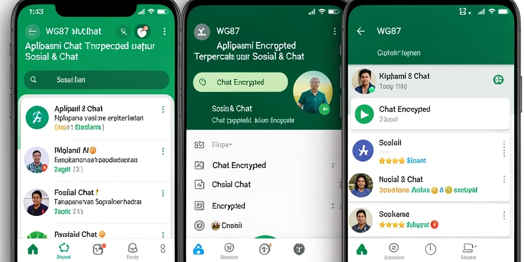 Antarmuka modern dan fitur chat aman di WG87.